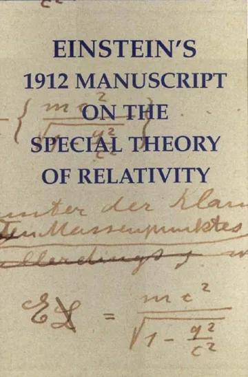 Capa de Einstein's 1912 manuscript on the special theory of relativity